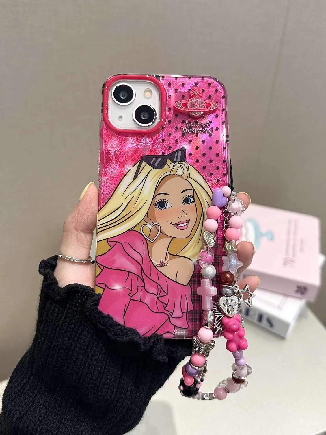 Fashion Princess with chain iPhone Cases For 15 16 Pro ProMax