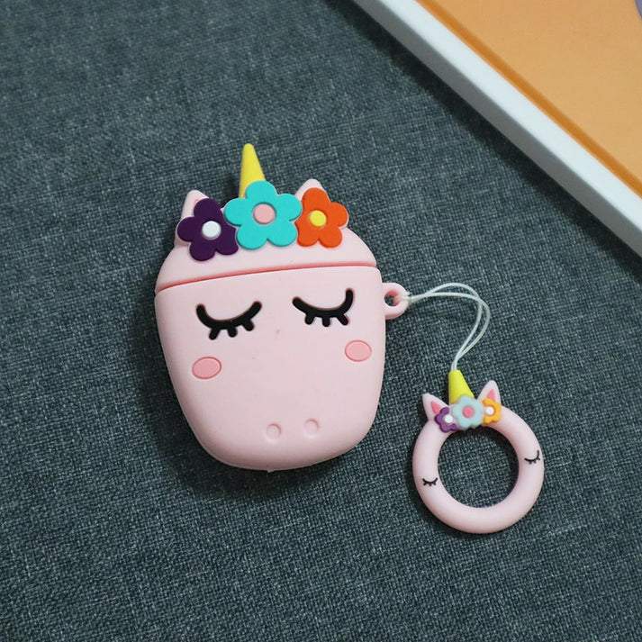CUTE UNICORN SILICONE AIRPODS CASE COVER FOR 1/2/3 AND AIRPODS PRO