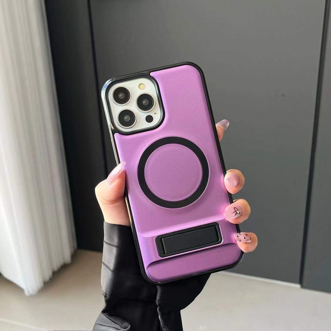 Hybrid Magnetic Shockproof iPhone Cases For 15 16 Plus Pro Pro Max PURPLE