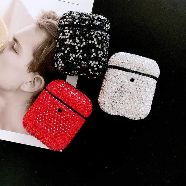 Luxury diamond glitter Air-pods cases Black
