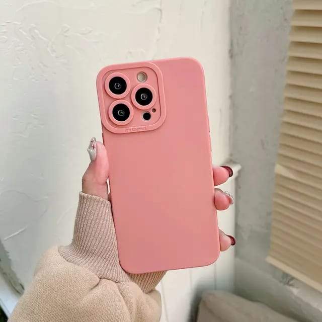 Soft Silicone iPhone Cases For 16 Series PINK