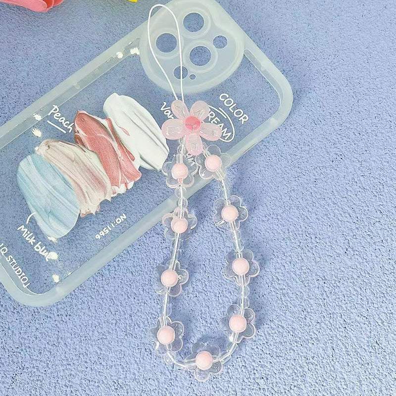 Petite Floral Beaded Phone Charm M4