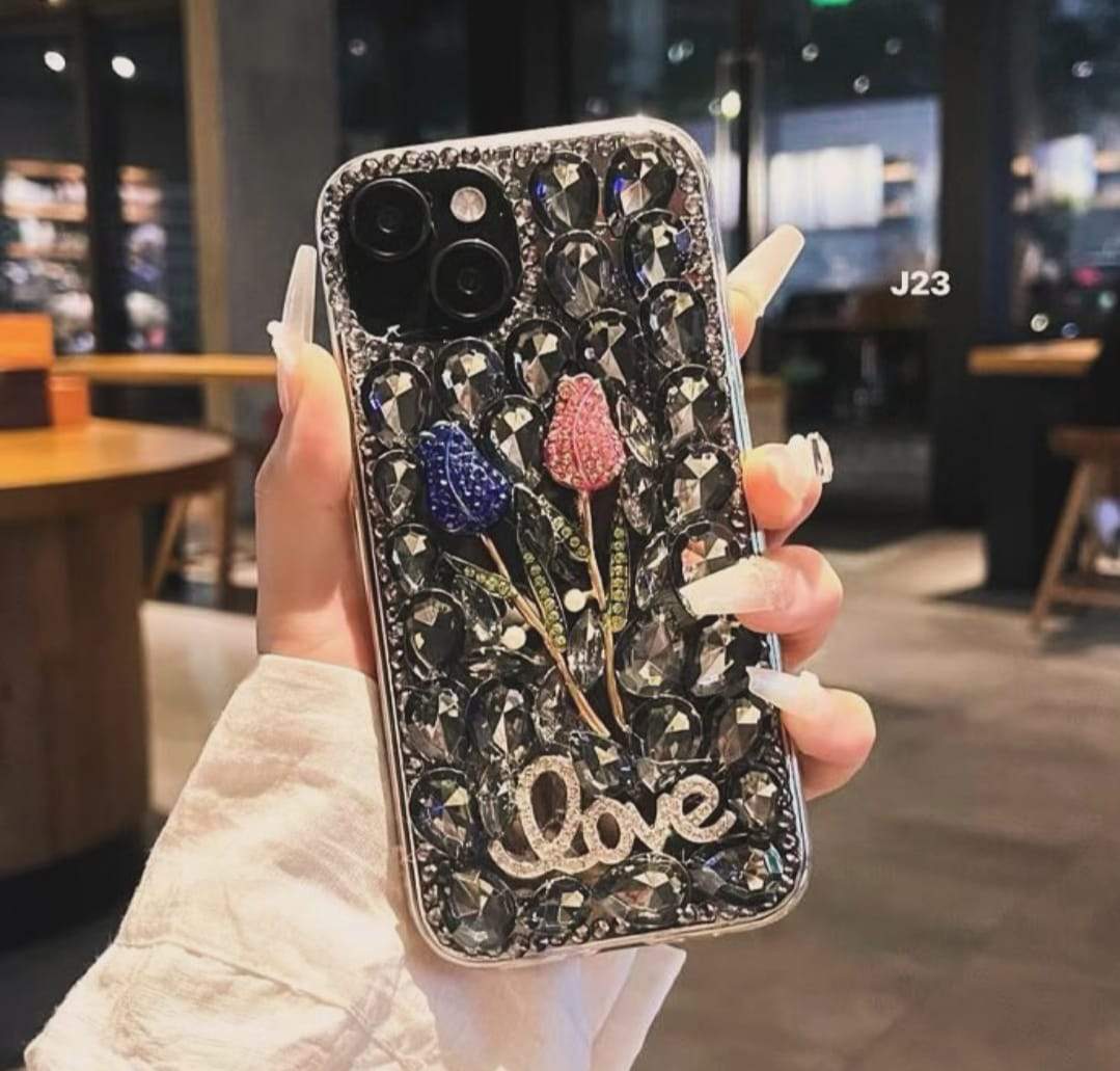 NEW DIAMOND iPhone Cases For 14 15 16 Pro ProMax BLACK DIAMOND