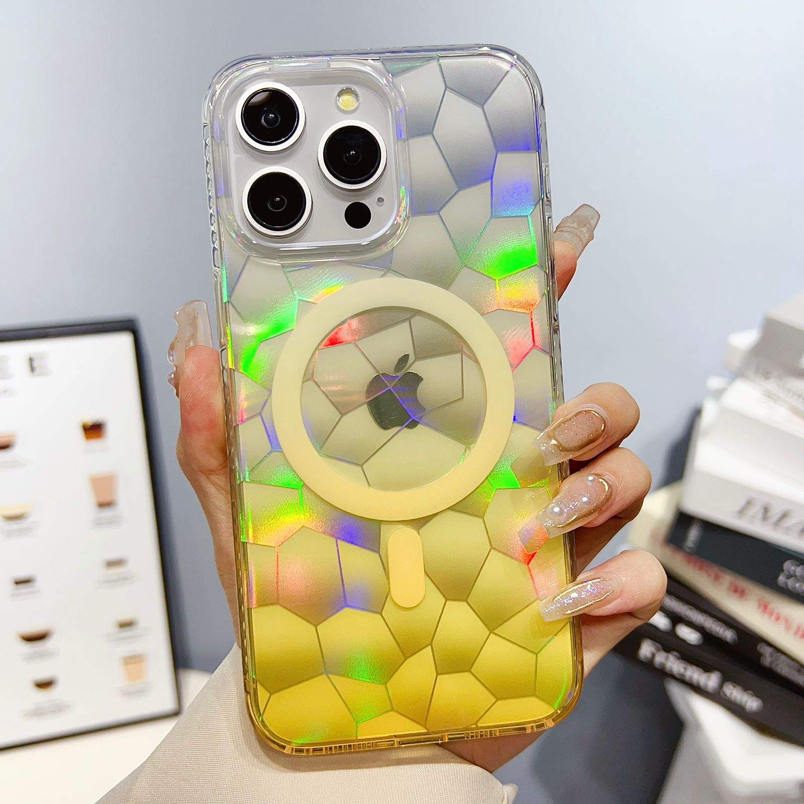 Luxury Bling Laser MagSafe Premium iPhone Cases For 16 Plus Pro ProMax  LASER YELLOW