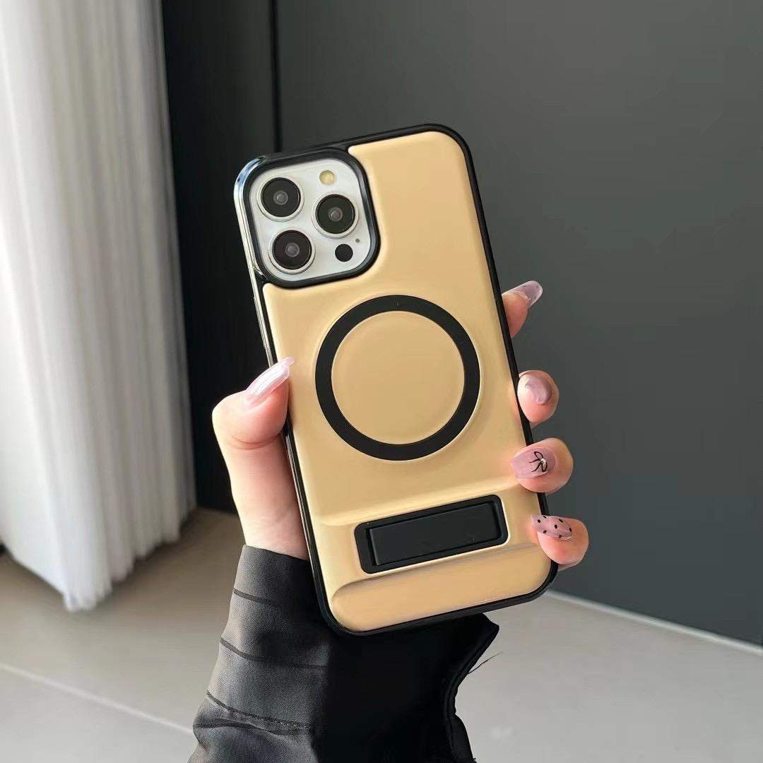 Hybrid Magnetic Shockproof iPhone Cases For 15 16 Plus Pro Pro Max PEACH