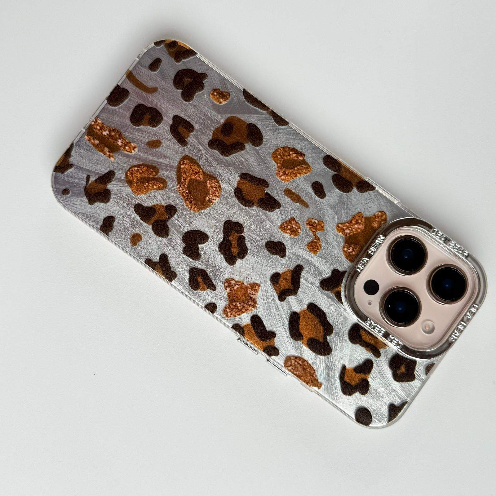 Leopard Design iPhone Cases For 16 Plus Pro ProMax WHITE