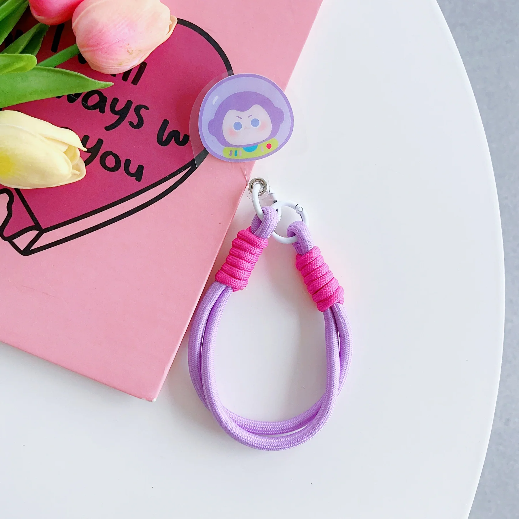 Adorable Animal Themed Phone Charm PURPLE