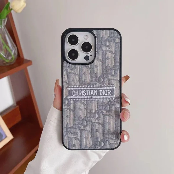 Christian Dior Fashion iPhone Cases For 14 13 Pro Pro Max GREY