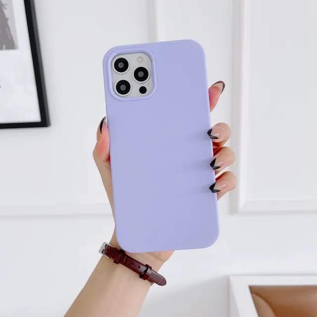 Soft Silicone iPhone Cases For 16 Series PURPLE