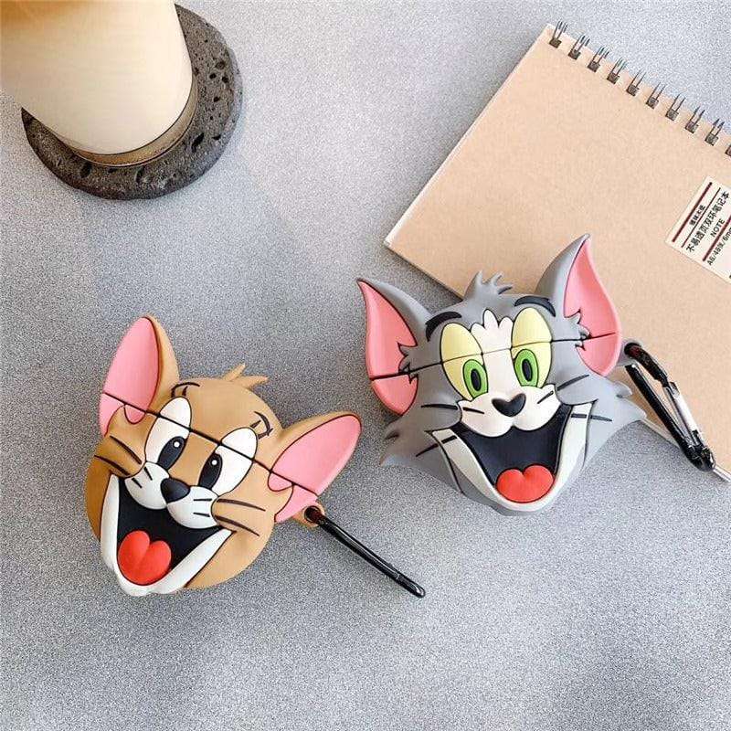 TOM & JERRY SILICONE AIRPODS CASE COVER FOR 1/2/3 AND AIRPODS PRO TOM