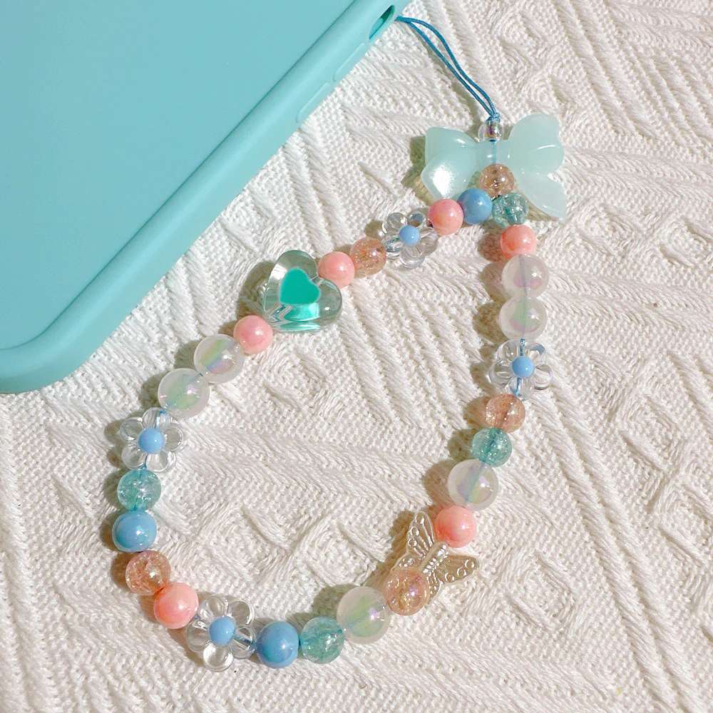 Delightful Bowknot Pearls Phone Charm M1