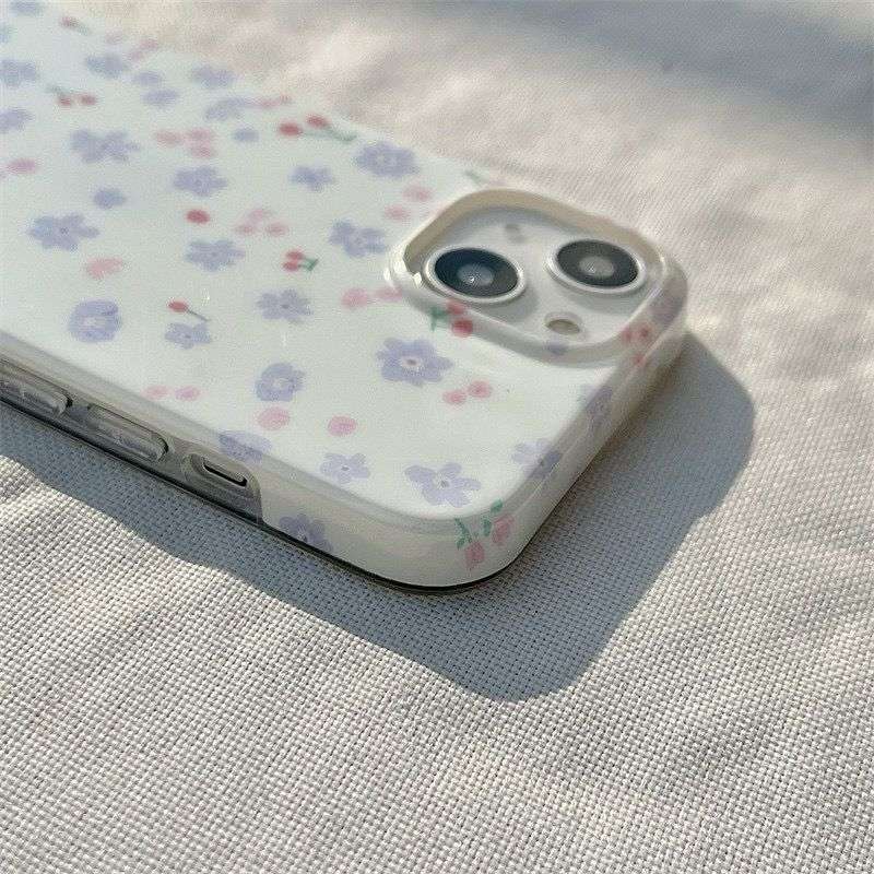 Elegant Purple Tulip Flower iPhone Cases For 16 15 14 Pro ProMax WHITE