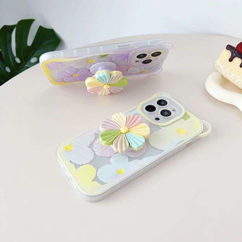 Floral Design Case with Bracelet and Diamond Chain iPhone Cases For 15 16 Pro Pro Max M1