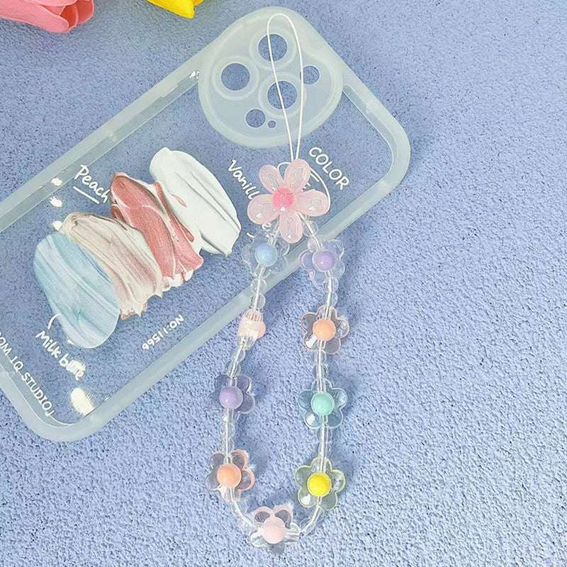 Petite Floral Beaded Phone Charm M1