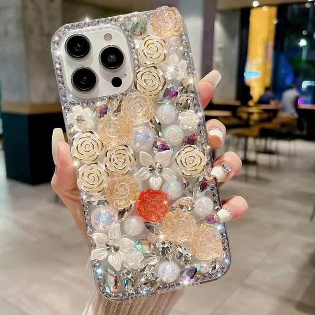 Bling Crystal Luxury Full Stone Diamond Shock Proof iPhone Cases For 15 16 Pro ProMax STONE DIAMOND
