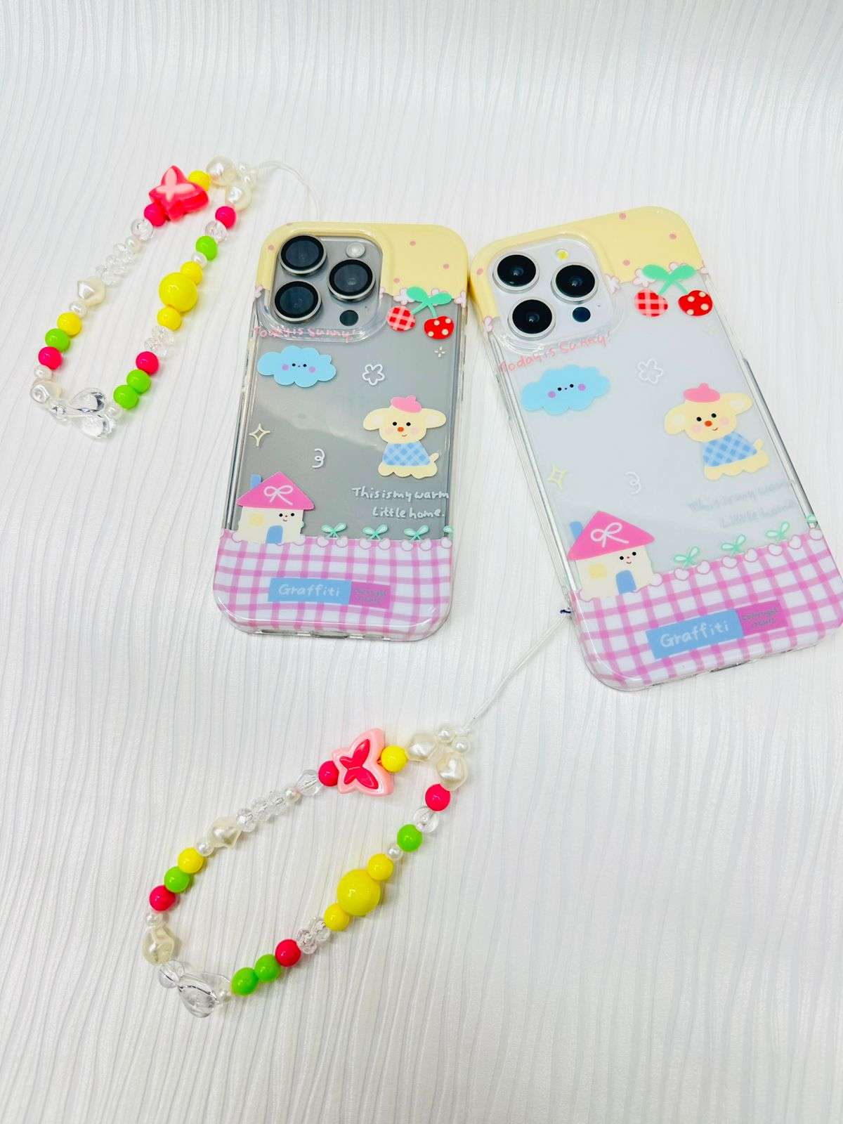 New Fancy Cover with Charm iPhone Cases For 16 15 14 Pro Plus Pro Max TRANSPARENT
