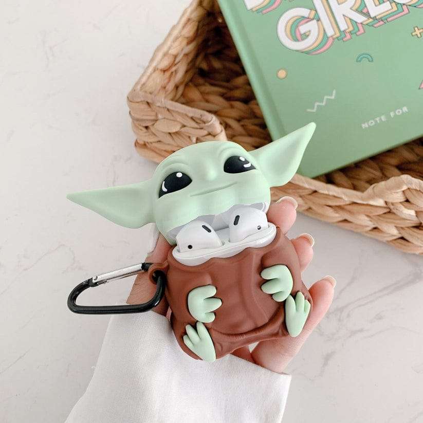 BABY YODA SILICONE AIRPODS CASE COVER FOR 1/2/3 AND AIRPODS PRO GREEN