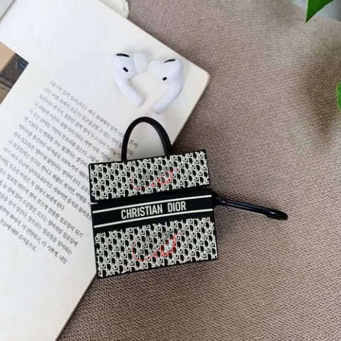 Luxury Black C-Dior Case for Airpod 1 2 3 Pro BLACK