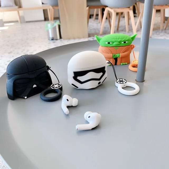 Cute cartoon anime character Air-pods cases BLACK