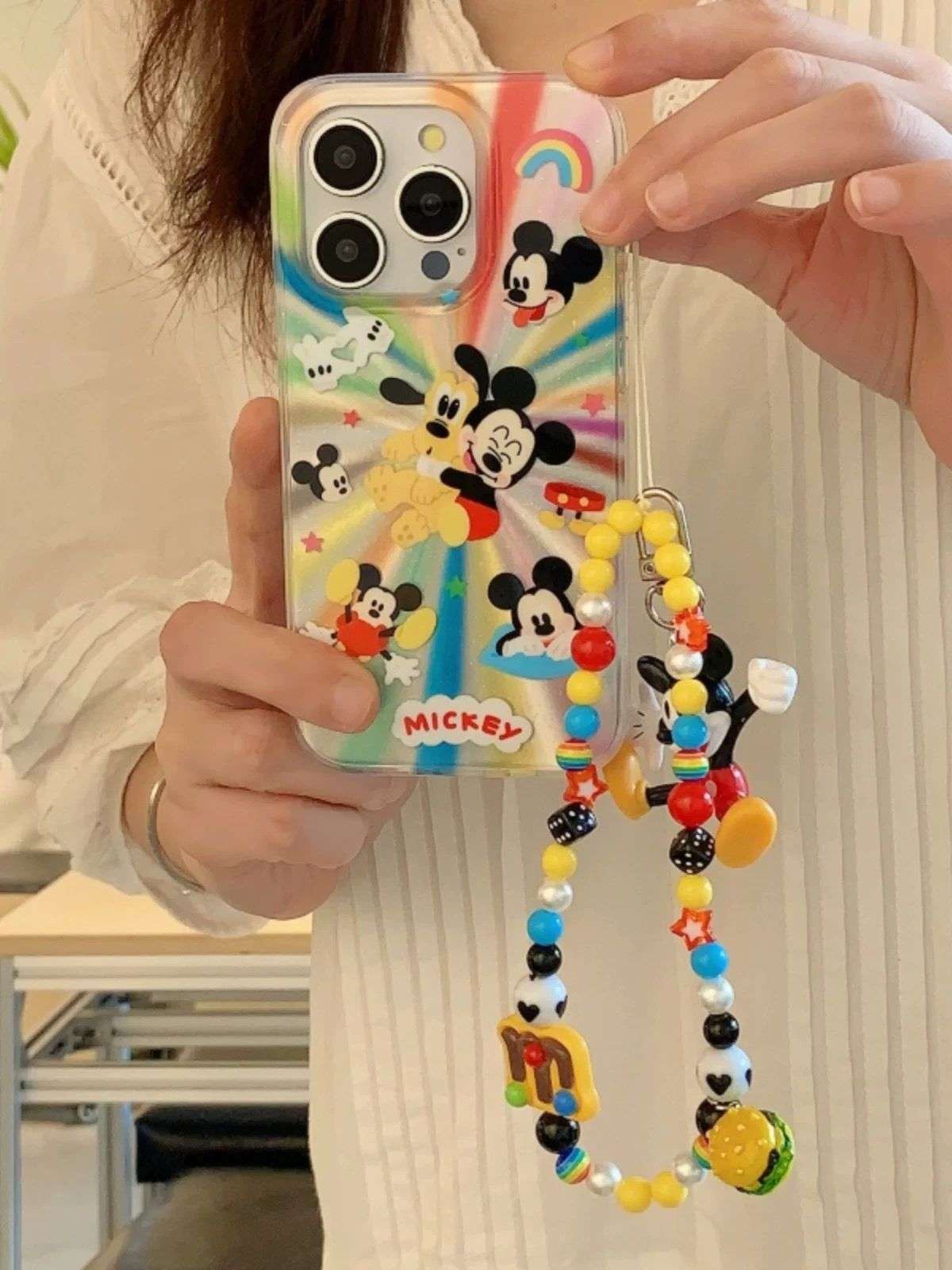 Mickey Case with Mickey Charm iPhone Cases For 15 16 Plus Pro MULTICOLOR 