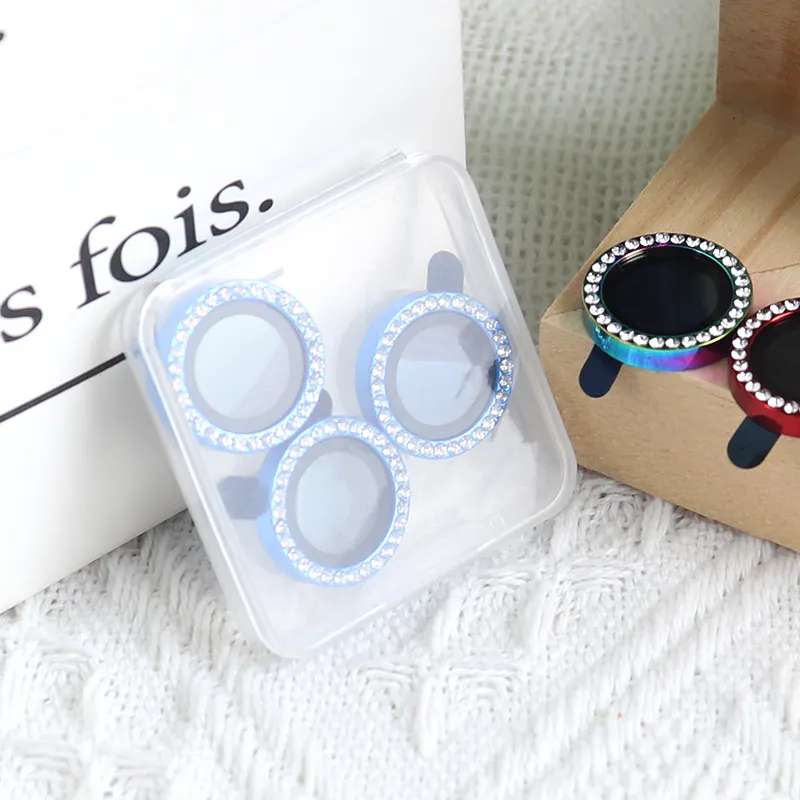 tempered glass bling diamond glitter camera lens protector for iphone camera lens protector PURPIE