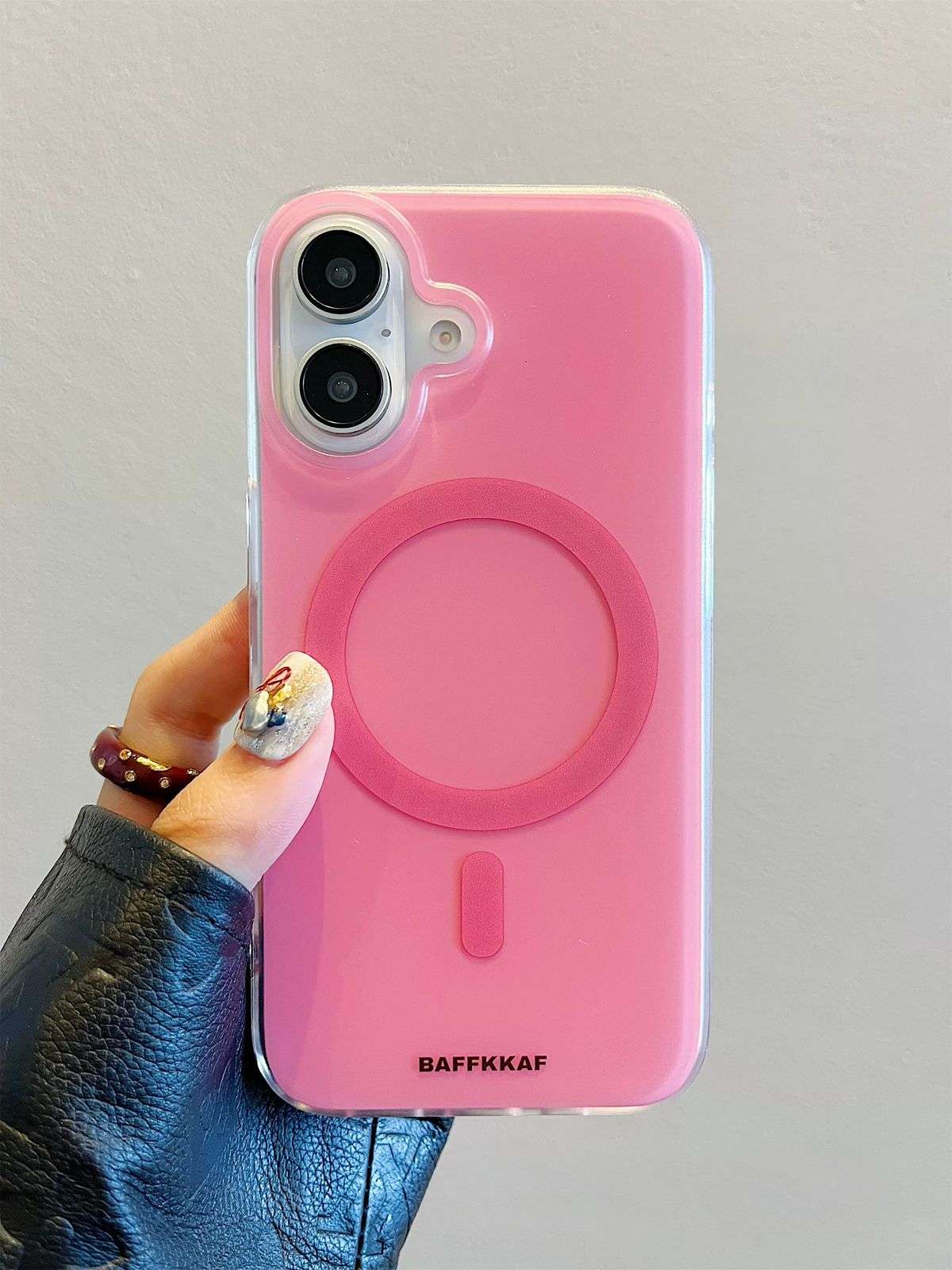BAFFKKAF Original Quality Premium iPhone Cases For 16 Plus Pro Pro Max Pink