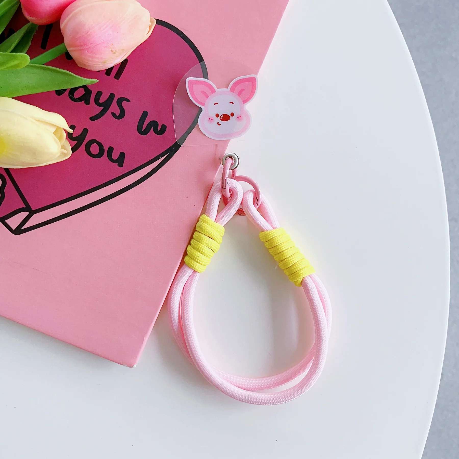 Cute Bunny Piggy Sweet Phone Charm BABY PINK