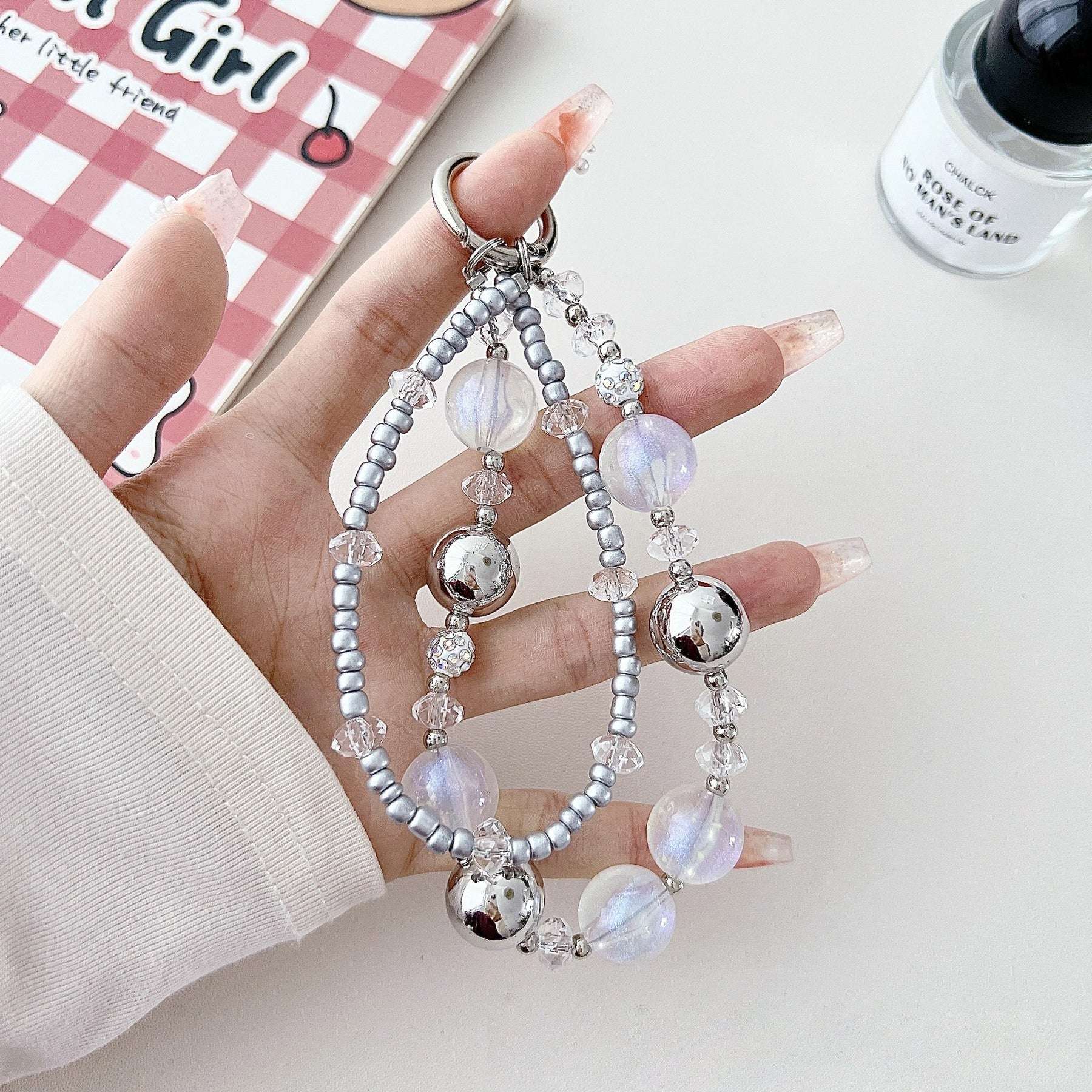 Lustrous Pearl Grace Phone Charm SILVER