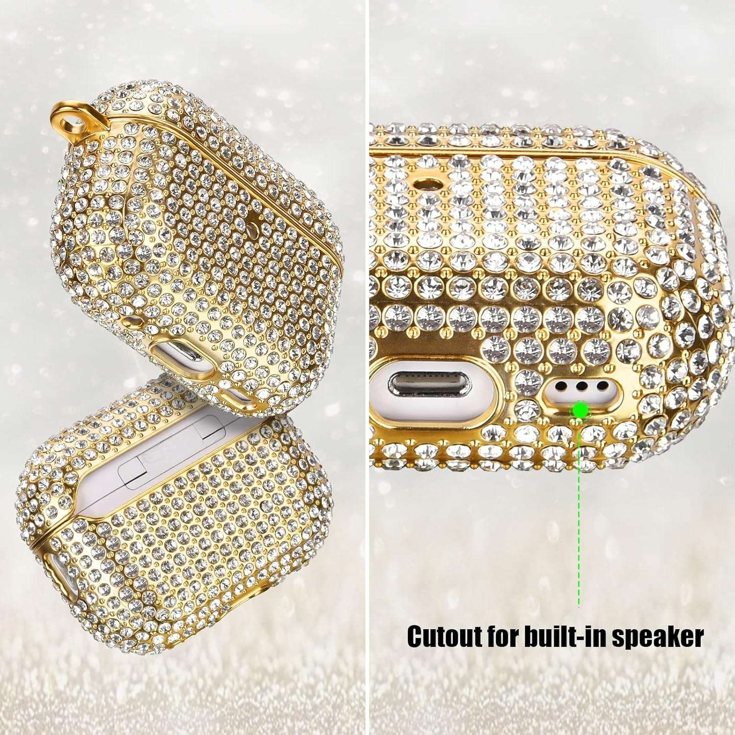 Filoto Cute A with Lobster Clasp Keychain, Gold for Air-Pod GOLD