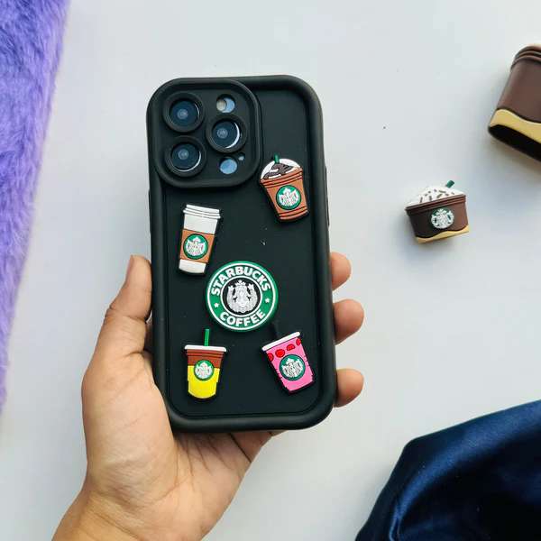 Coffee Lovers Soft Silicon iPhone Cases For 15 14 13 Pro Plus Pro Max BLACK