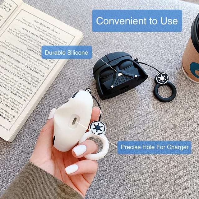 Cute cartoon anime character Air-pods cases BLACK