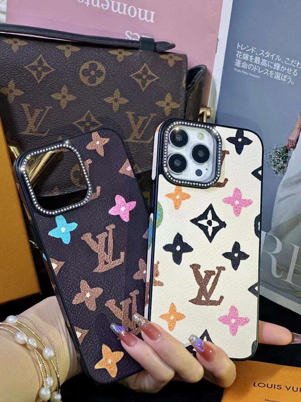 Louis Vuitton Diamond Lens Case iPhone Cases For 16 Plus Pro Pro max White