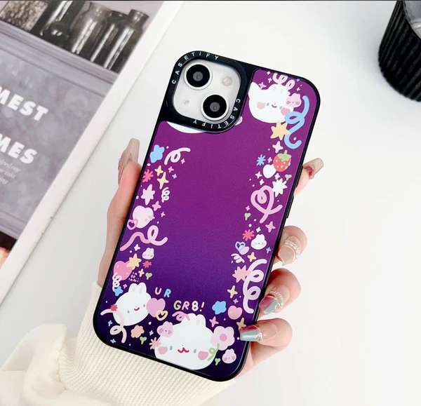 Purple Luxury Silicone iPhone Cases For 16 15 14 13 Plus Pro Pro Max PURPLE