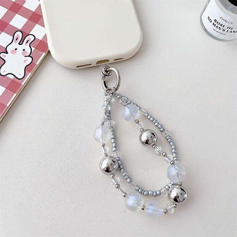 Lustrous Pearl Grace Phone Charm SILVER