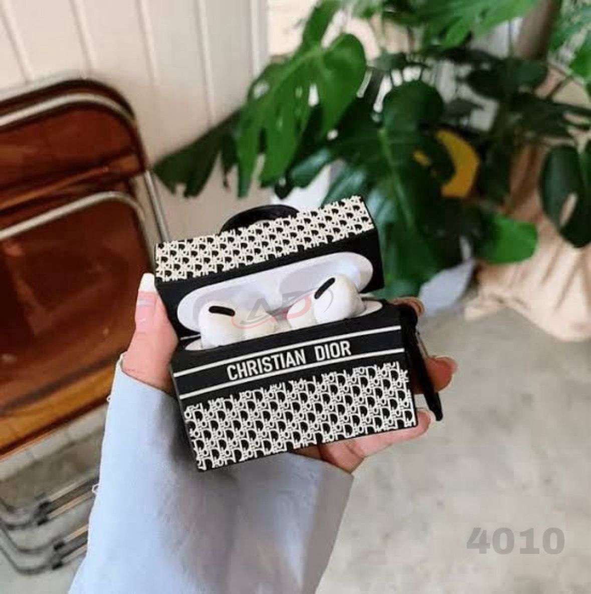 Luxury Black C-Dior Case for Airpod 1 2 3 Pro BLACK