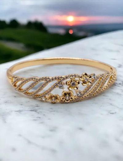 Stainless Steel Gold-Plated Kada