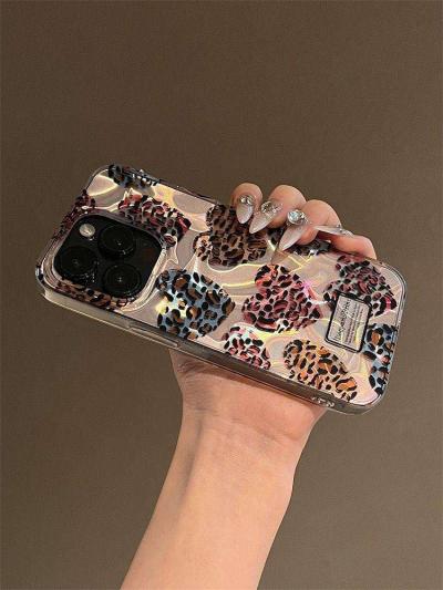 Premium quality leopard heart print iPhone Cases For 14 15 16 Series
