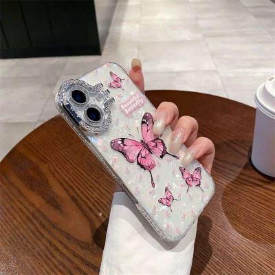 Premium Butterfly iPhone Cases With Diamond Stand For 16 15 14 Pro ProMax