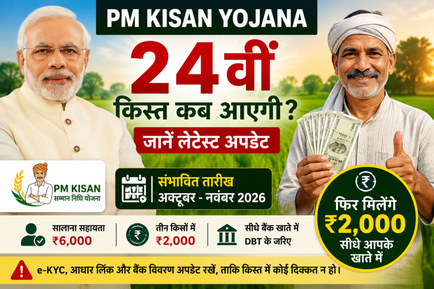 pm kisan 24th installment date 2026